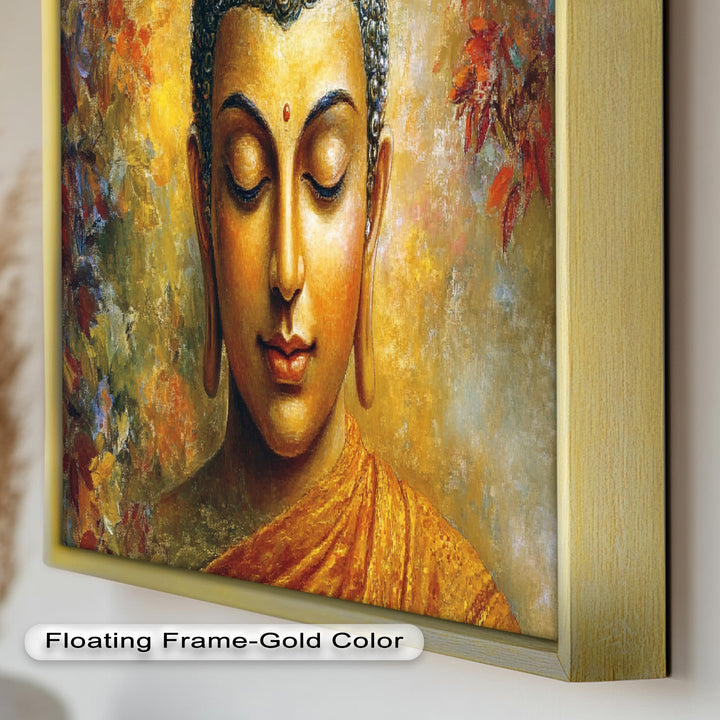 Buddha Portrait Wall Art – Framed Oil Painting