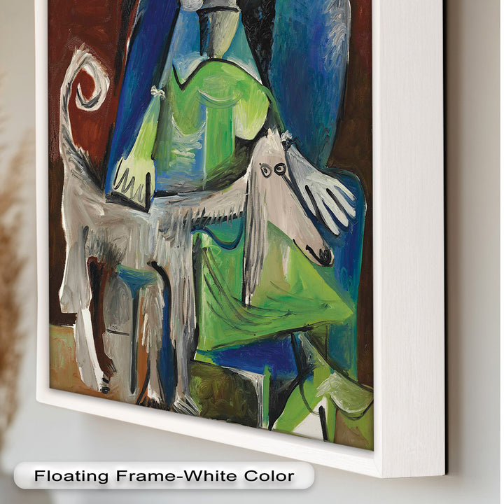 Woman with Afghan Hound – Picasso Oil Painting