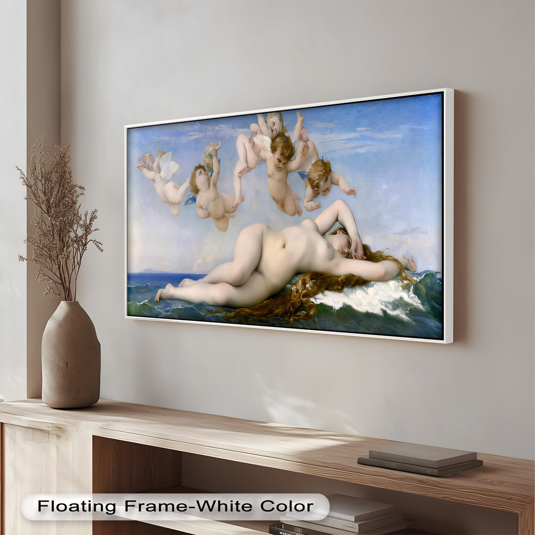 Birth of Beauty – Mythological Sea Nymph and Cherubs Oil Painting