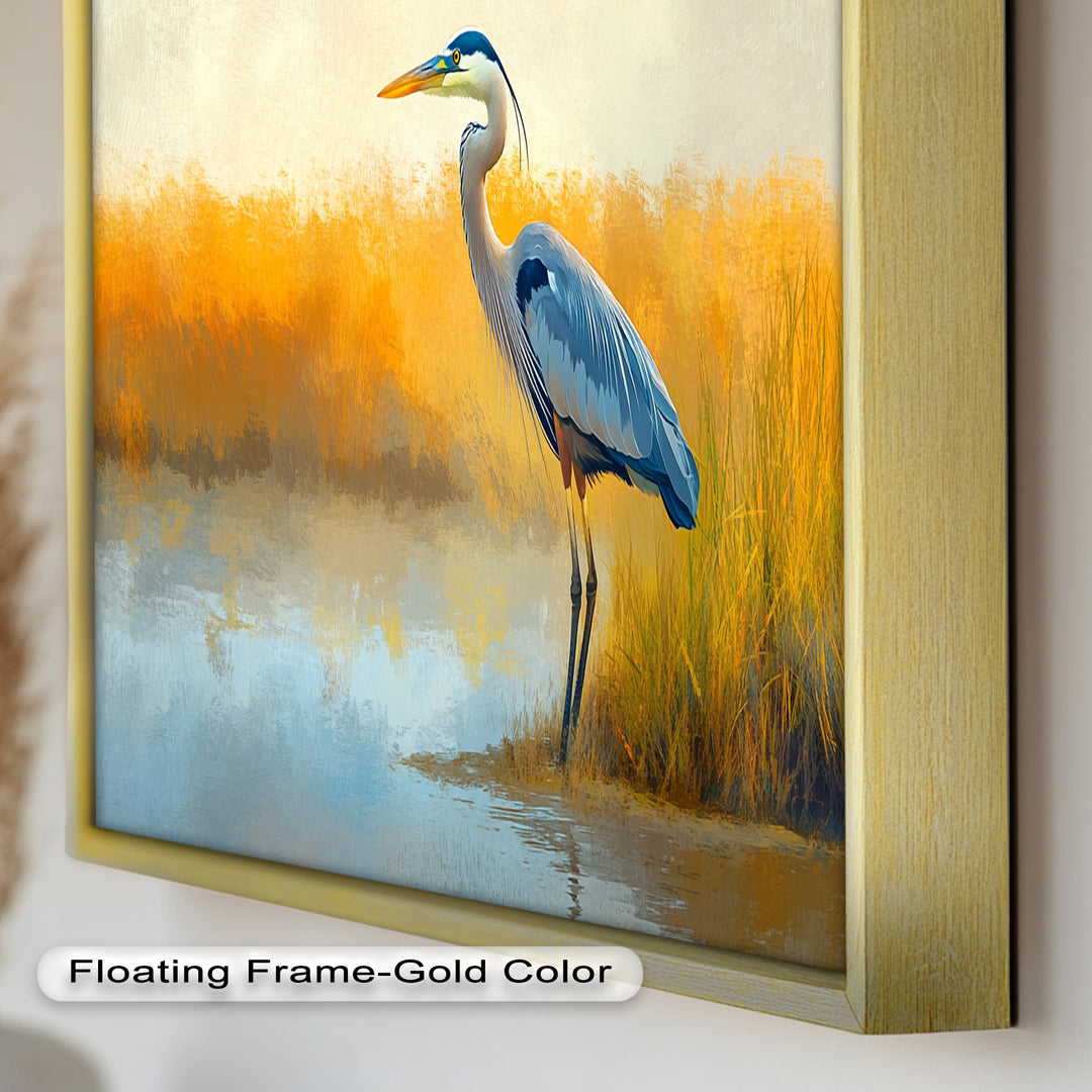Blue Heron by Autumn Marsh – Animal Oil Painting