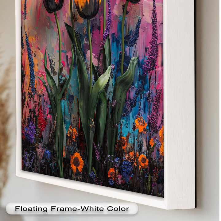 Colorful Tulip Garden - Flower Oil Painting