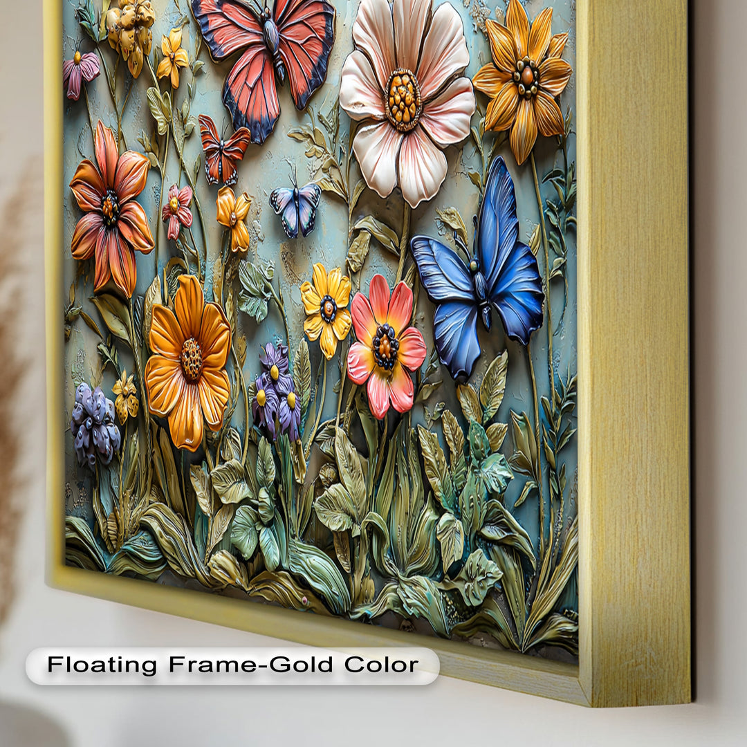 Vibrant Butterfly Flower – Textured Floral Oil Painting