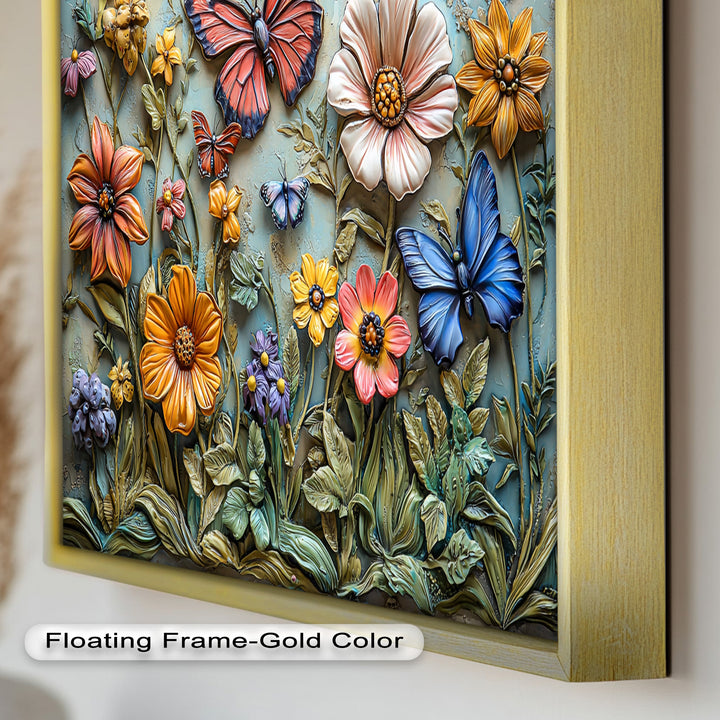 Vibrant Butterfly Flower – Textured Floral Oil Painting