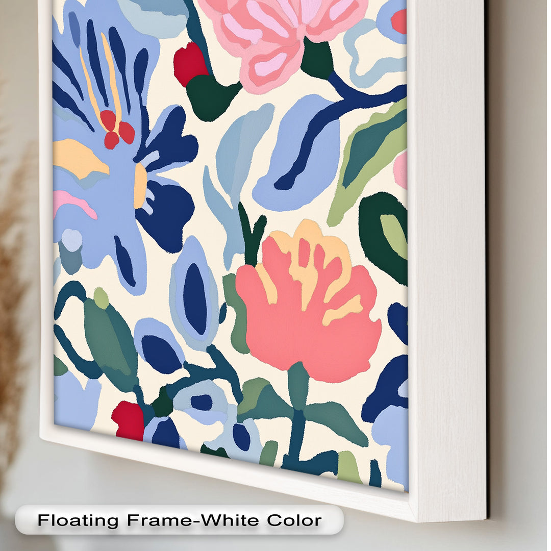 Bold Garden Whimsy – Lebendiges Boho-Blumen-Ölgemälde