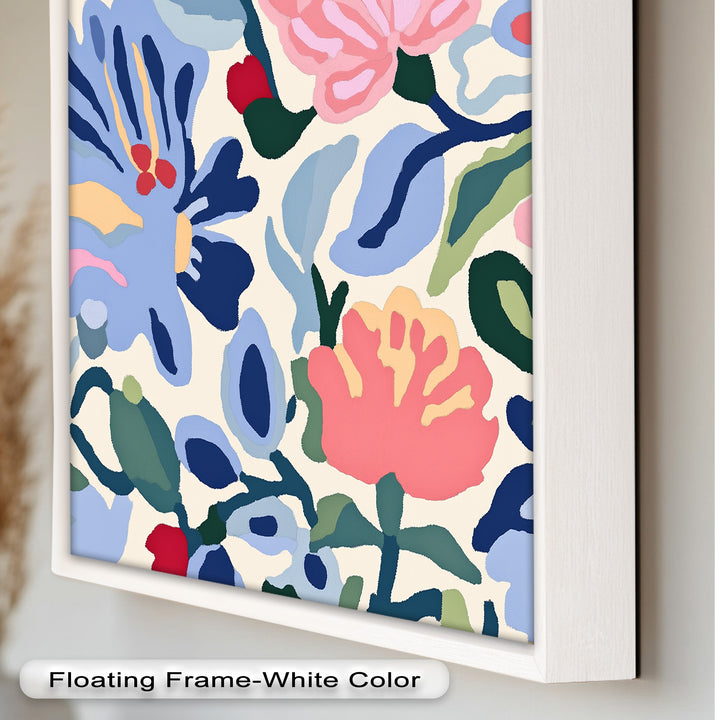 Bold Garden Whimsy – Lebendiges Boho-Blumen-Ölgemälde