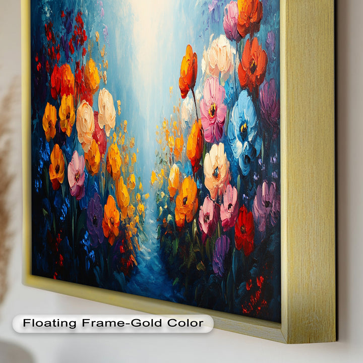 Multicolor Wild Bloom Explosion - Flower Oil Painting