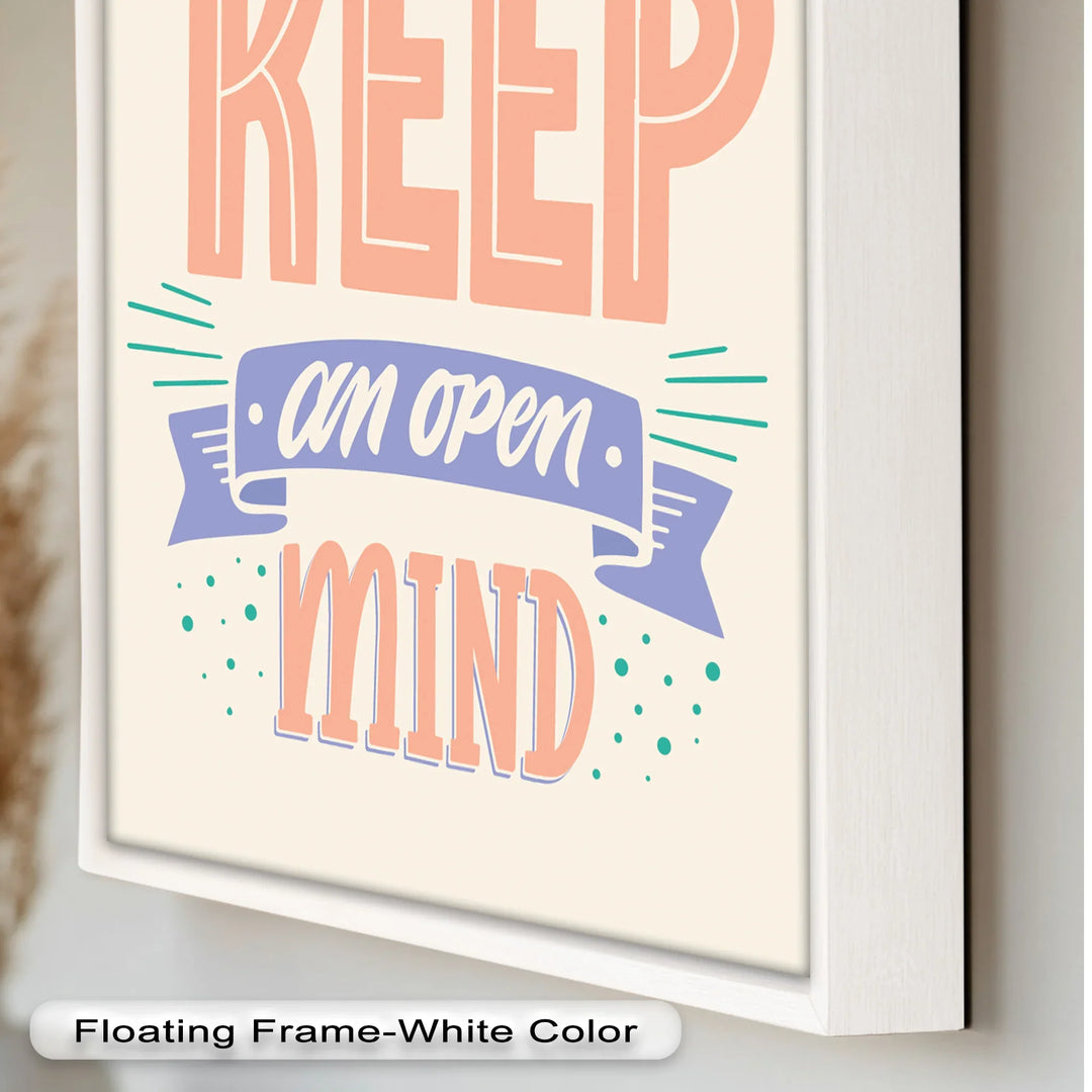 Always Keep an Open Mind – Pastel Typography Oil Painting - MyPhotoStation