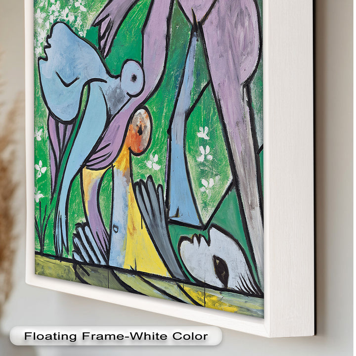 Reclining in Nature – Picasso-Inspired Abstract Nude Oil Painting