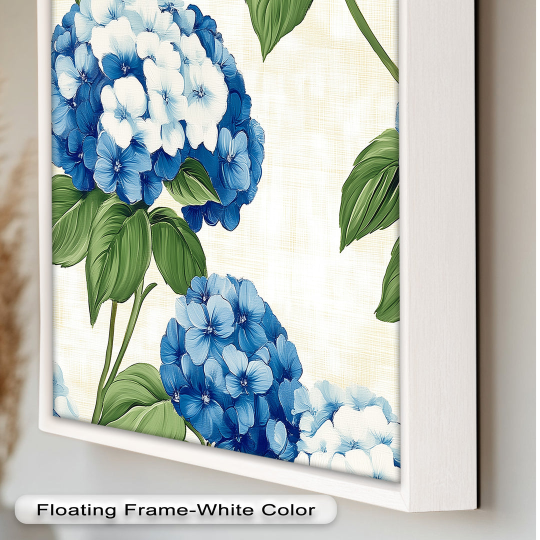 Blue and White Blooming - Flower Oil Painting