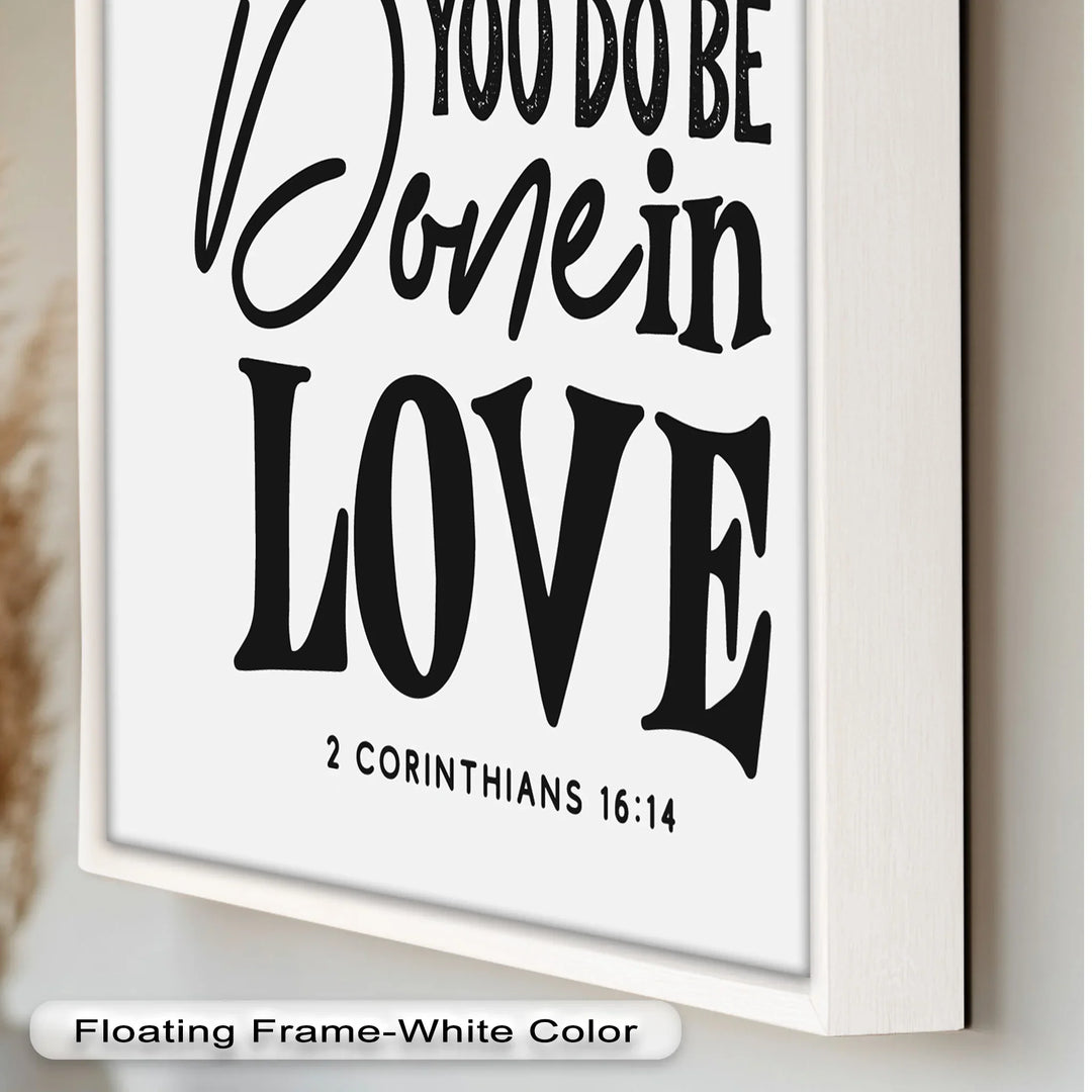 Let Everything Be Done in Love – Scripture Oil Painting - MyPhotoStation