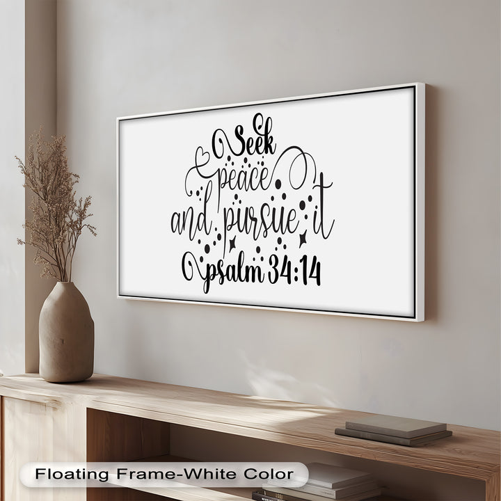 Seek Peace and Pursue It – Psalm 34:14 Christian Bible Oil Painting