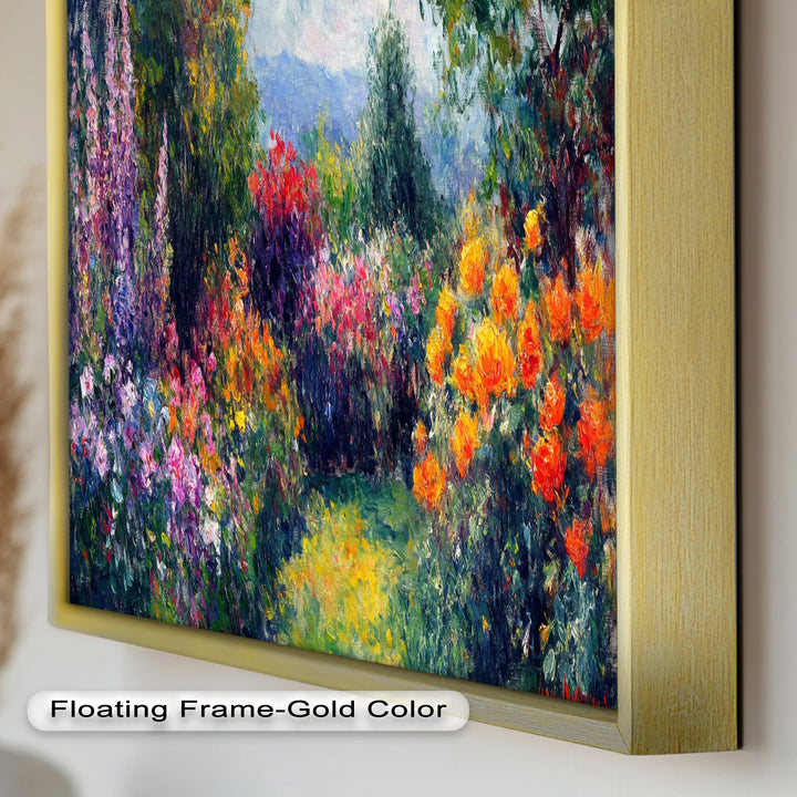 Sunlit Garden in Full Bloom – Impressionist Floral Oil Painting