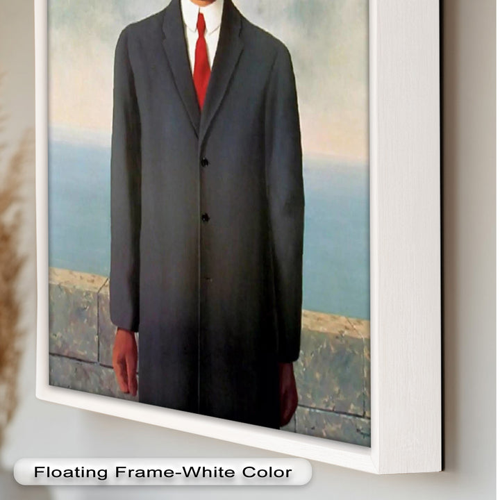 The Hidden Face – Surrealist Gentleman with Green Apple Oil Painting