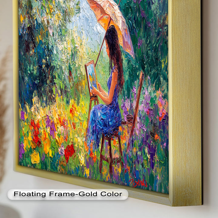 Colorful Garden Scene – Impressionist Oil Painting