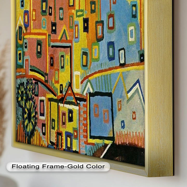 Schloss und Sonne von Paul Klee – Geometrisch-abstraktes Ölgemälde