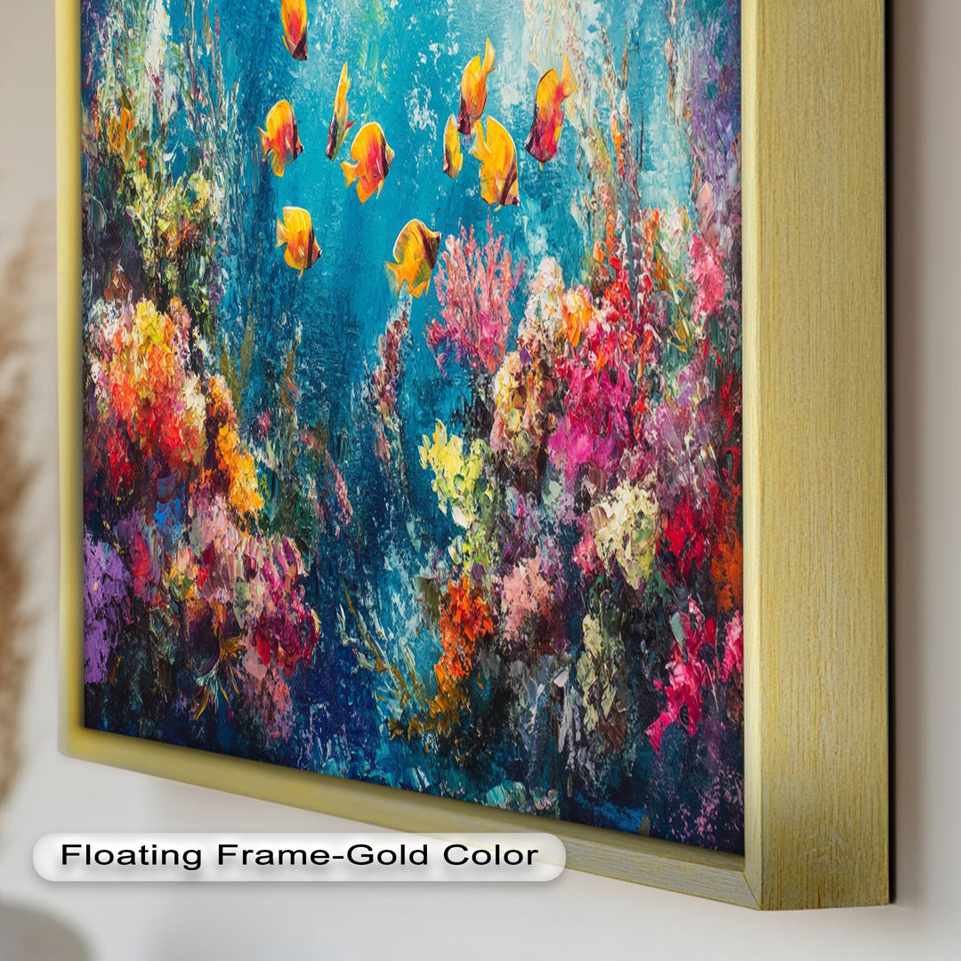 Coral Reef with Tropical Fish – Animal Oil Painting
