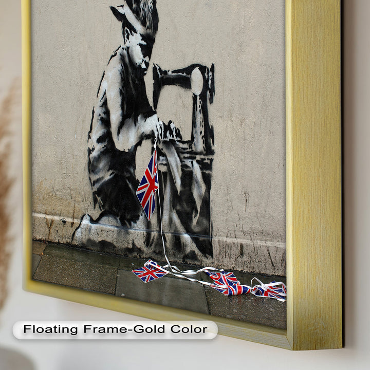 Stitched Allegiance – Banksy Oil Painting