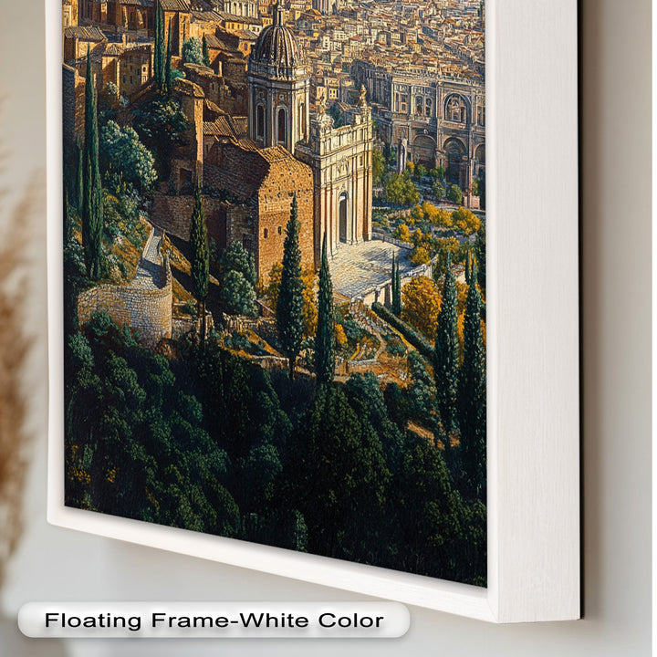 Sunlit Heights of Rome – Classical Cityscape Renaissance Oil Painting