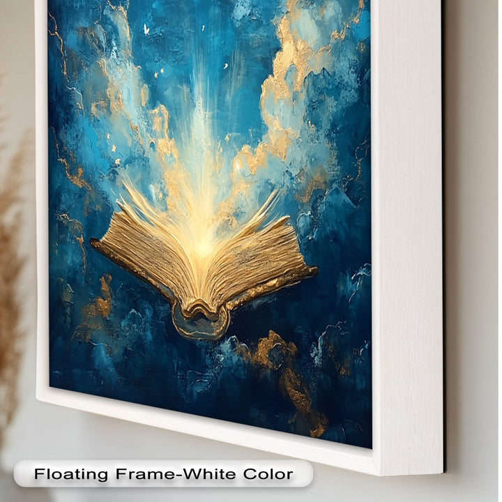 Illuminated Bible with Dove - Christian Oil Painting