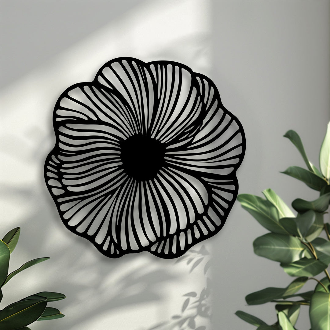 Abstract Floral Metal Wall Art – Modern Organic Wall Decor