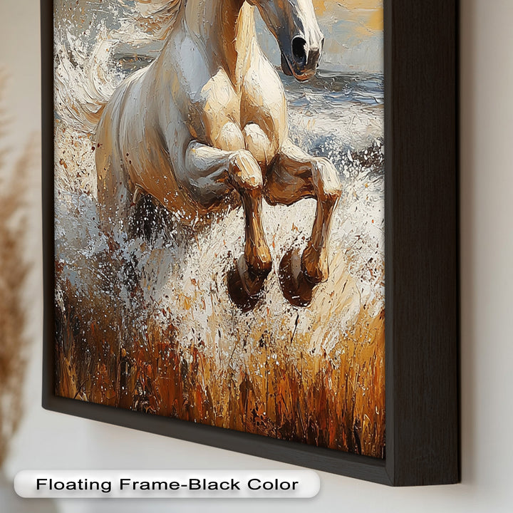 Spirit of the Wind – White Horse Oil Painting