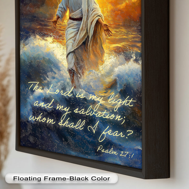 Psalm 27:1 – The Lord is My Light Bible Verse Oil Painting