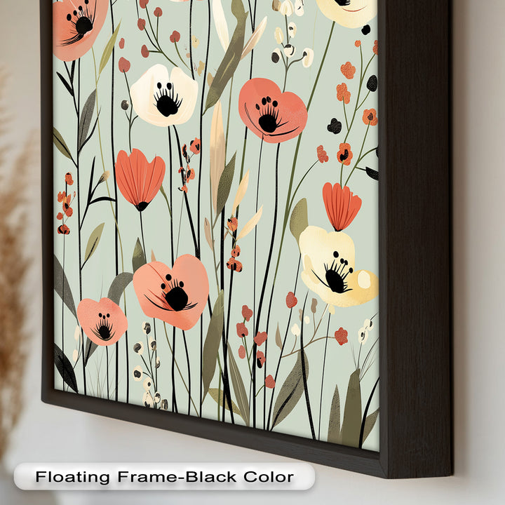 Wild Meadow Whispers – Boho Blumen Ölgemälde