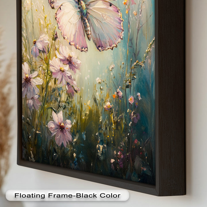 Butterfly Among Wildflowers – Animal Oil Painting