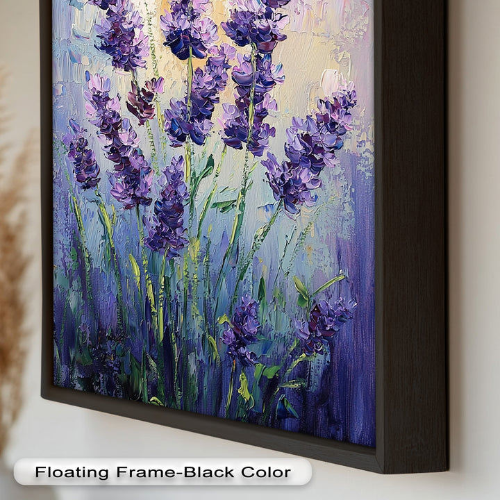 Impressionist Lavender Stalks - Flower Oil Painting