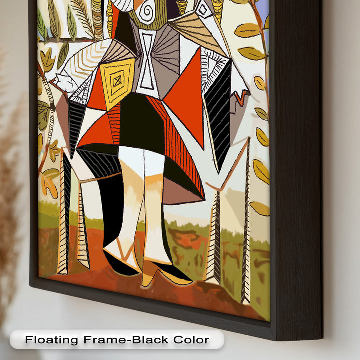 Queen Among Leaves – Picasso Style Cubist Oil Painting