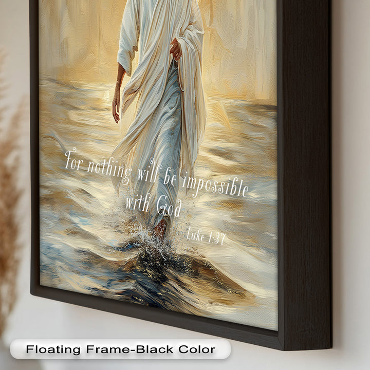 Luke 1:37 – Nothing Is Impossible Bible Verse Oil Painting