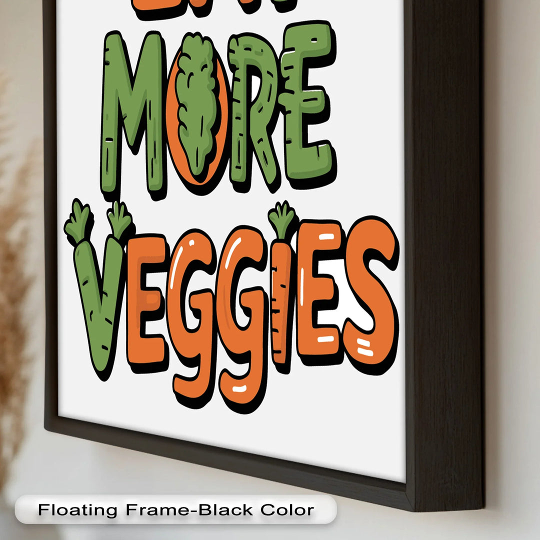 Eat More Veggies – Colorful Letters Oil Painting - MyPhotoStation