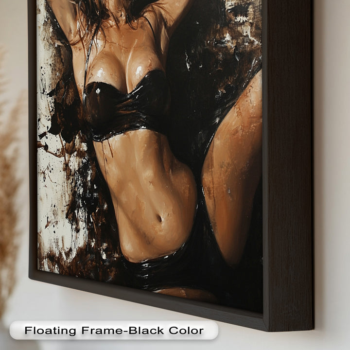 Sun-Drenched Muse - Female Portrait in Abstract Oil Painting