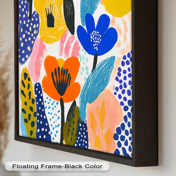 Bold Blooms in Boho Garden – Fauvist Floral Oil Painting