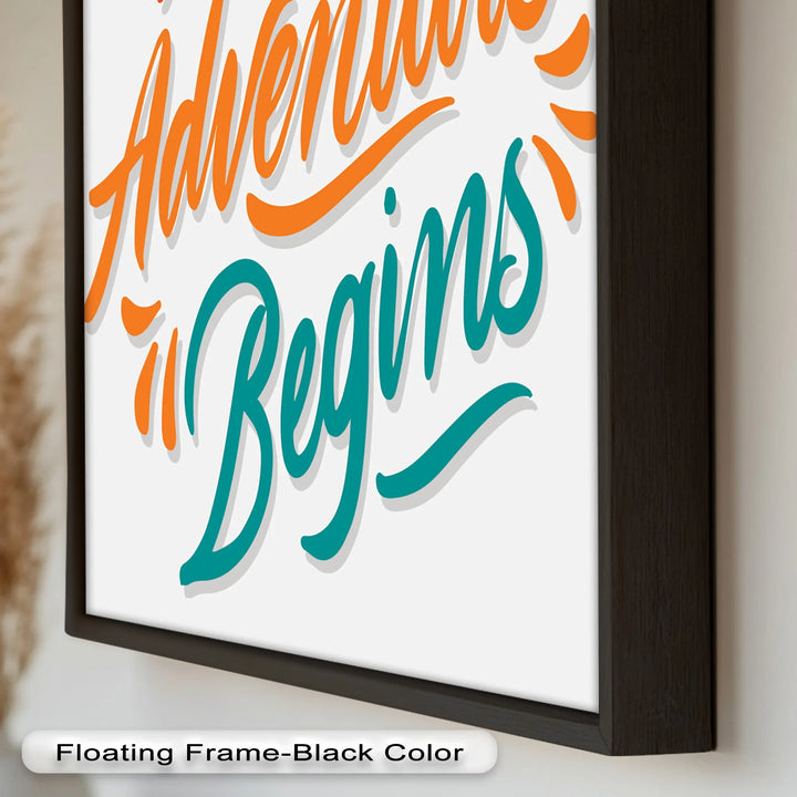 And So the Adventure Begins – Colorful Motivational Oil Painting - MyPhotoStation