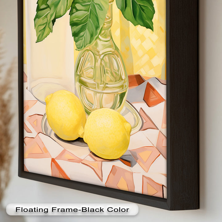 Lemon & Green Leaf Decor - Still Life Oil Painting