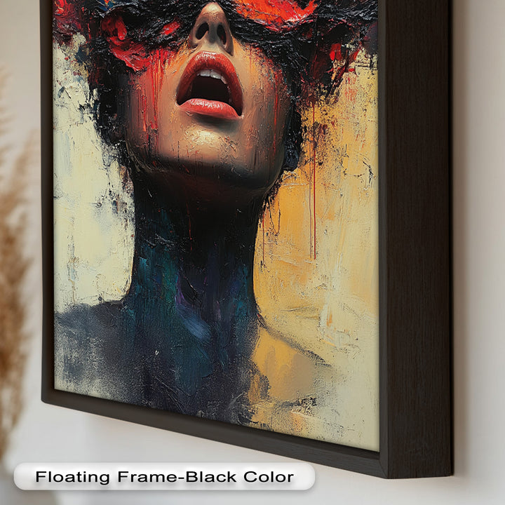 Inferno Within – Fiery Emotional Expression Abstract Oil Painting