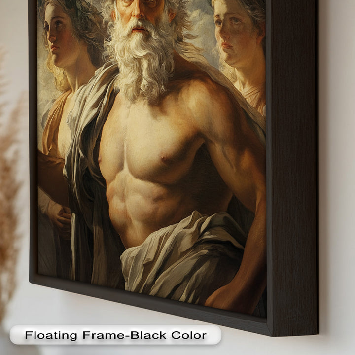 Zeus zwischen den Wolken - Mythologie Ölgemälde