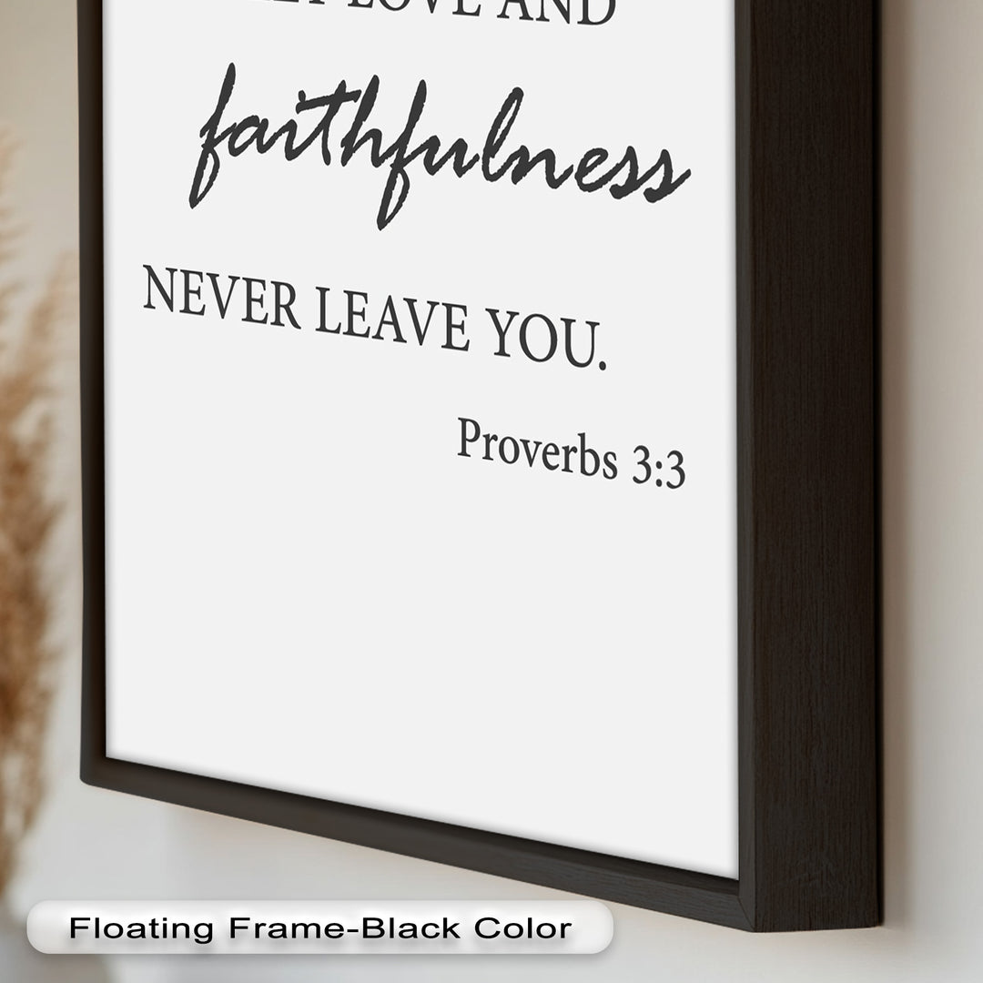 Let Love and Faithfulness – Bible Verse Oil Painting