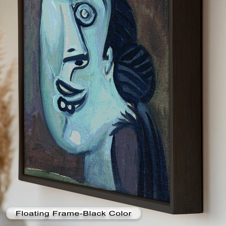 Twilight Reflections – Blue Cubist Woman Picasso Oil Painting