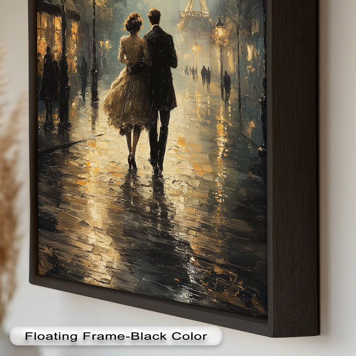 Romantic Couple in Evening Light - Love Oil Painting