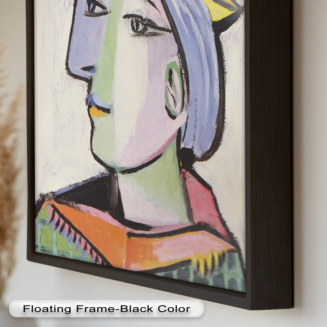 Tranquil Gaze – Picasso-Inspired Side Profile Oil Painting