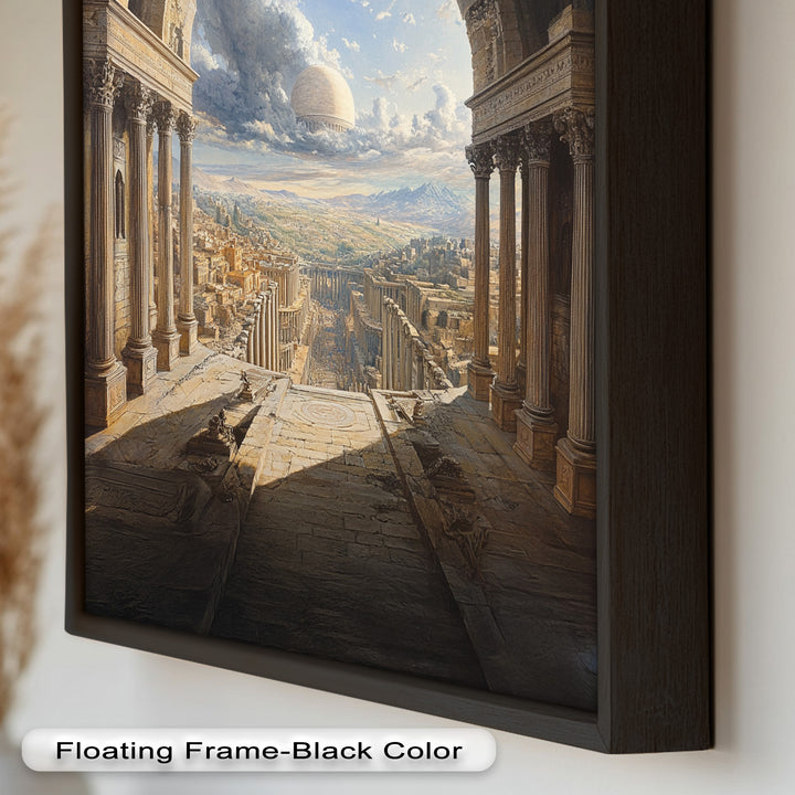 Celestial Archway over an Ancient Metropolis – Renaissance Oil Painting