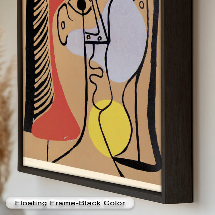 Fragmented Gaze – Minimalist Cubist Portrait Picasso Oil Painting