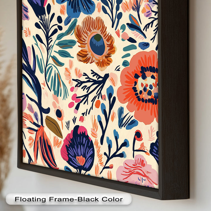 Garden Reverie – Expressive Boho Floral Oil Painting