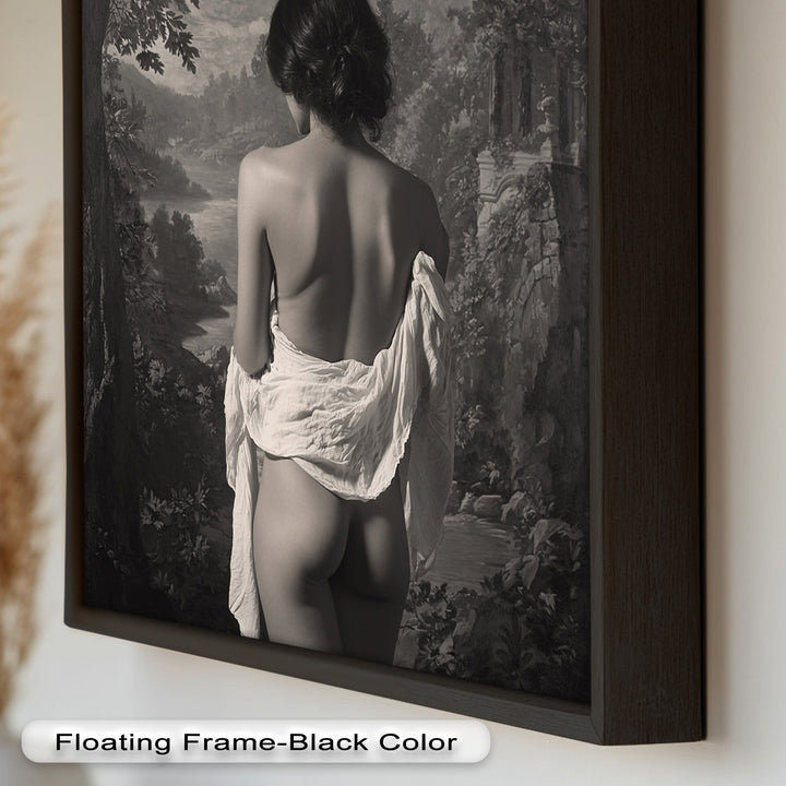 Silent Reverie – Classical Nude in Monochrome Oil Painting