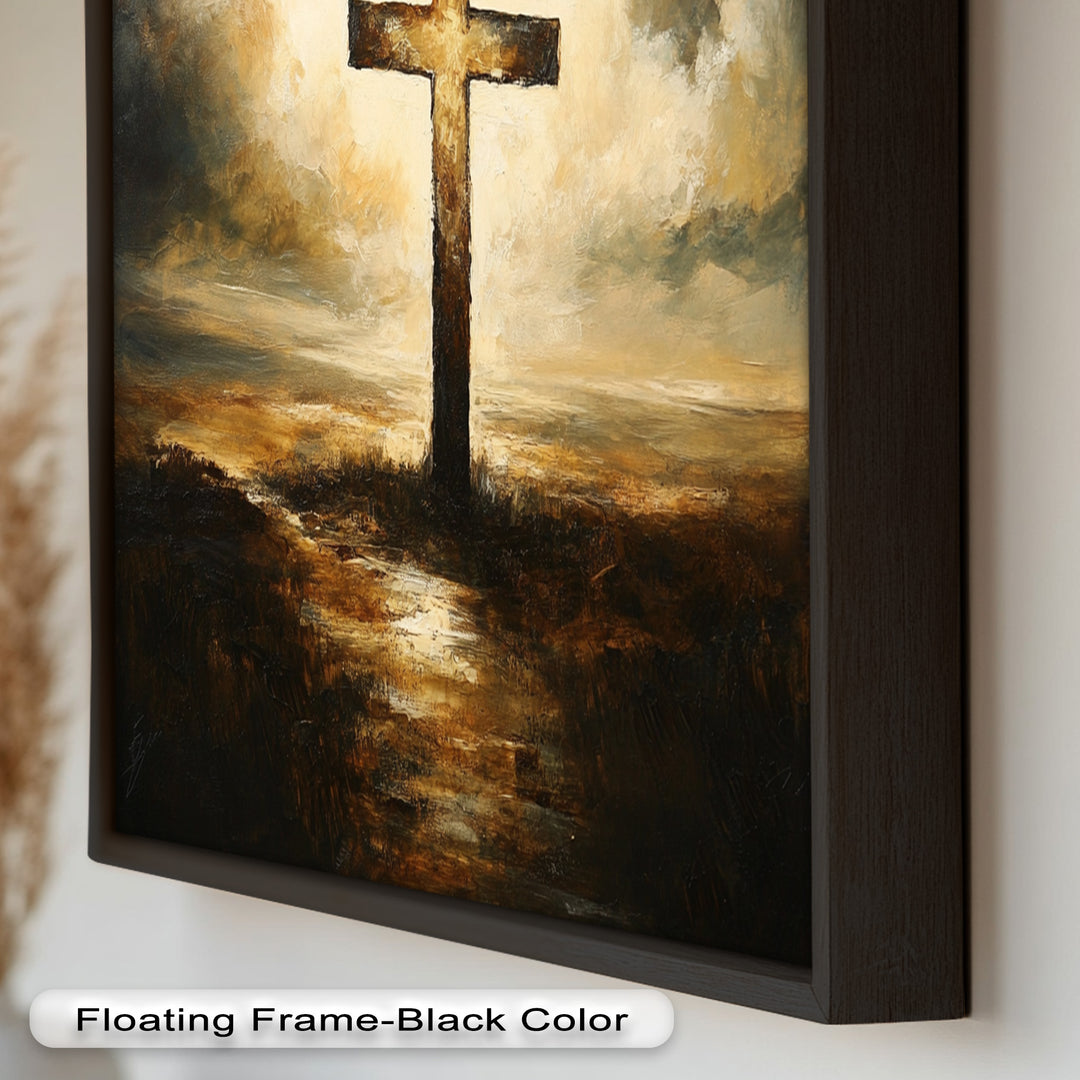 Licht der Erlösung – Christliches Kreuz Ölgemälde