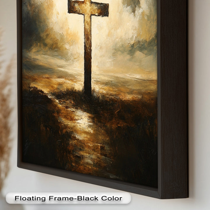Licht der Erlösung – Christliches Kreuz Ölgemälde