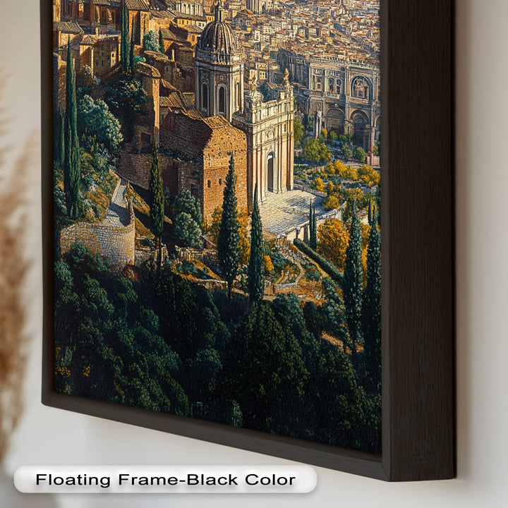 Sunlit Heights of Rome – Classical Cityscape Renaissance Oil Painting