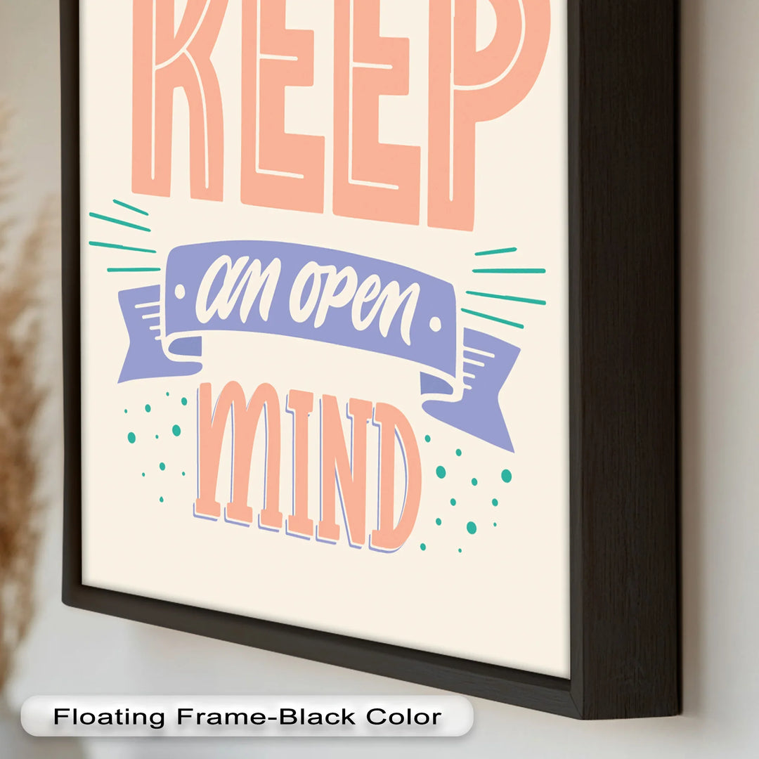 Always Keep an Open Mind – Pastel Typography Oil Painting - MyPhotoStation